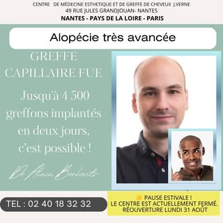 Dr Berkovits " Pour répondre à la demande de nos patients présentant une alopécie importante, nous a