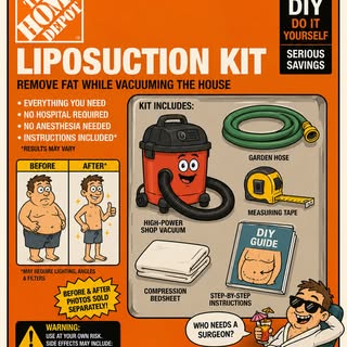 ⚠️ SATIRE ALERT: No vacuum cleaners, garden hoses, or DIY kits were used in the making of this body 