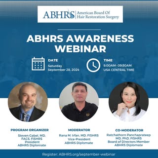 Join us for a free ABHRS Awareness Webinar on Saturday, September 28, 2024 at 8:00am central time wh