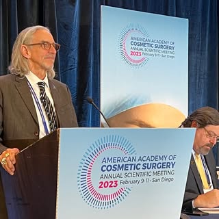 Grateful and privileged to have been asked to present at the annual American Academy of Cosmetic Sur