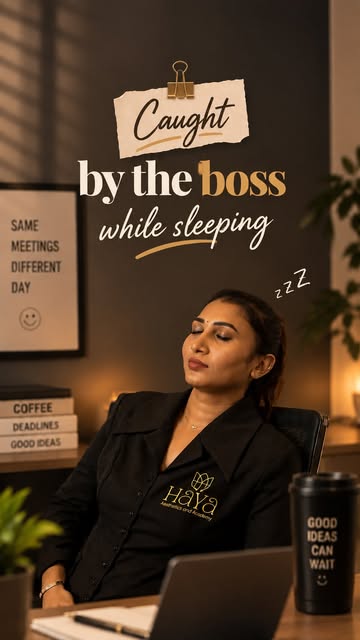 When your 5-minute power nap becomes a performance review😂