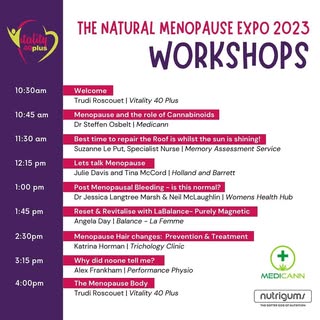 Getting ready for my workshop at the #naturalmenopauseexpo come and find out about how the menopause