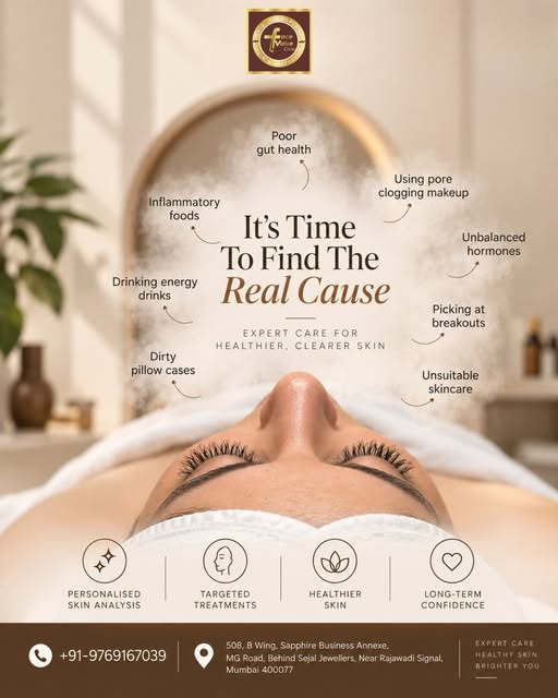 Clearer skin starts with understanding the **real cause**. ✨ From gut health and hormones to skincar