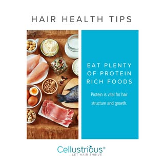 Did you know that protein is vital for hair structure and growth? Eating plenty of protein-rich food