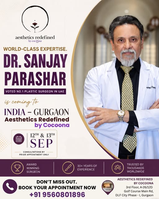 Dr. Sanjay Parashar is Coming to Gurgaon! ✨

A rare opportunity to consult with Dr. Sanjay Parashar,