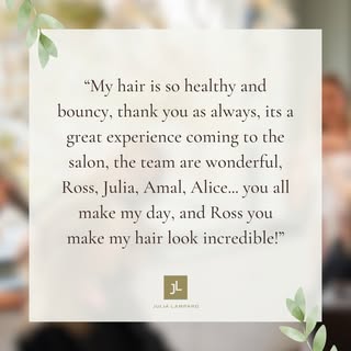 The best salon experiences are about more than just the finished look ✨

At Julia Lampard, we’re pro