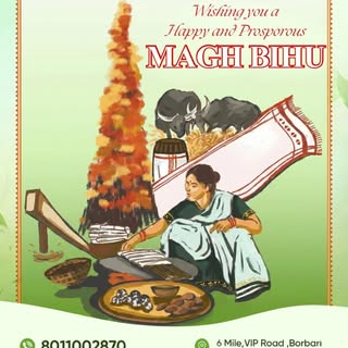 Let the warmth of the meji, the joy of the harvest, and the spirit of Magh Bihu fill your life with 