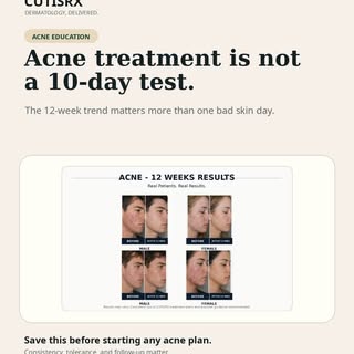 Most acne routines are marketed like they should work by next weekend.
Real acne care does not work 