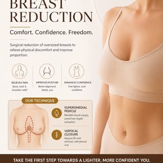 Before & after, but more importantly: relief, comfort, and confidence. 
Breast reduction surgery is 