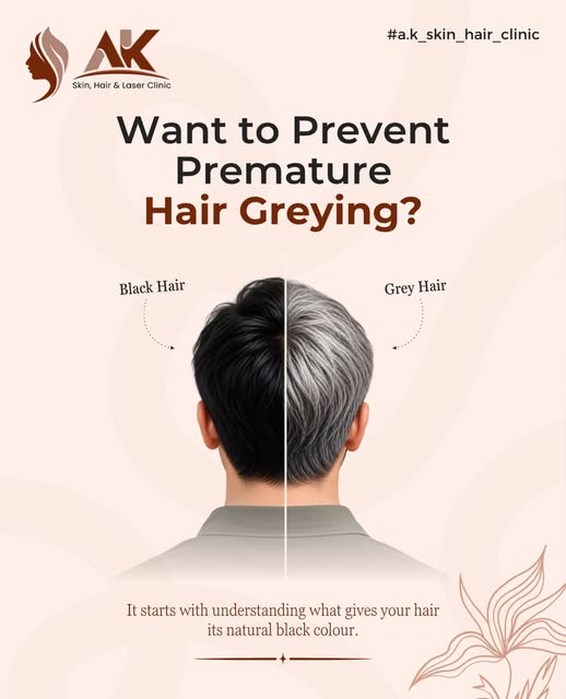 Ever wondered why hair starts greying early? 🤔✨  
It all comes down to melanin—the natural pigment 