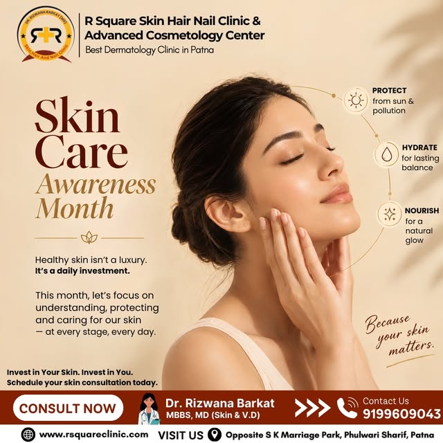 ✨ Healthy skin isn’t a luxury — it’s a daily investment. ✨

This Skin Care Awareness Month, let’s ma
