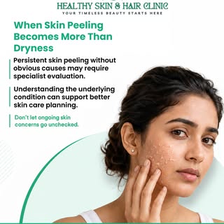 Persistent skin peeling without obvious causes may indicate an underlying condition. Early evaluatio