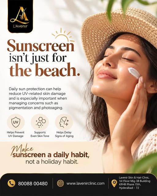 ☀️ Sunscreen isn’t just for the beach—it’s for every day!

Daily sun protection helps protect your s