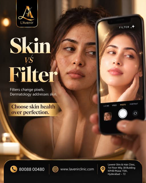 Skin vs Filter: Choose Skin Health Over Perfection. ✨🧴

Filters can smooth pixels, hide imperfectio