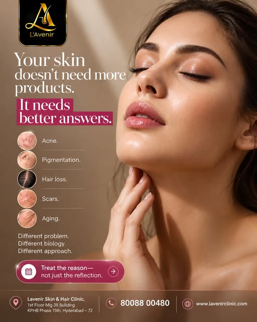 ✨ Your skin doesn’t need more products. It needs better answers. ✨

Acne, pigmentation, hair loss, s