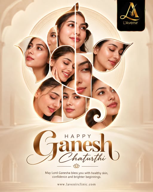 ✨ Happy Ganesh Chaturthi! 🐘🌸

May Lord Ganesha bless you with healthy skin, confidence, happiness,