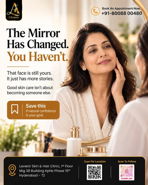 The Mirror Has Changed. You Haven’t. ✨

Your skin changes with time, but the person you see in the m