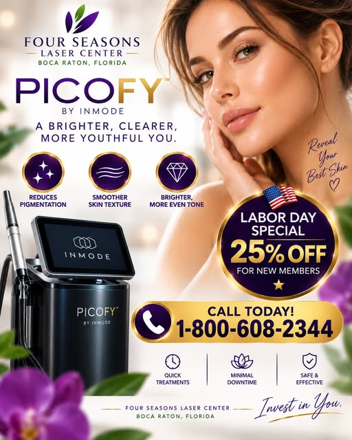 PicoFy now at Four Seasons Laser Center. Reduce pigmentation, obtain smoother skin texture, get a br