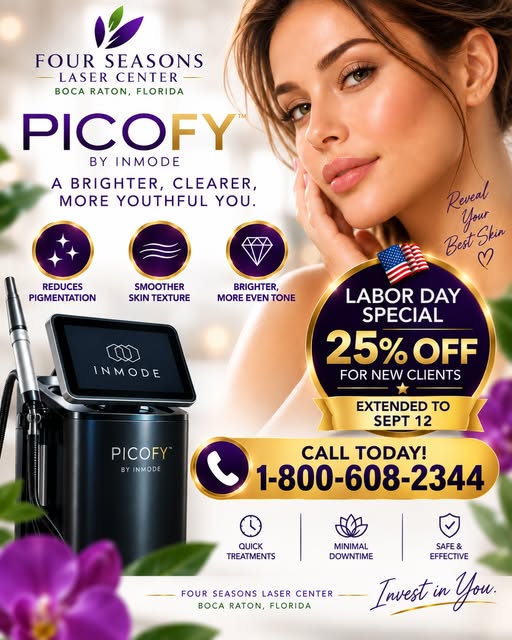 #PicoFy #SkinRejuvenation #BrighterSkin #LaserTreatment #LaborDaySpecial #FourSeasonsLaserCenter #Bo