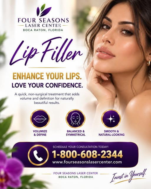 Lip fillers now at Four Seasons Laser Center. Call us for a consultation with our specialists. #LipF