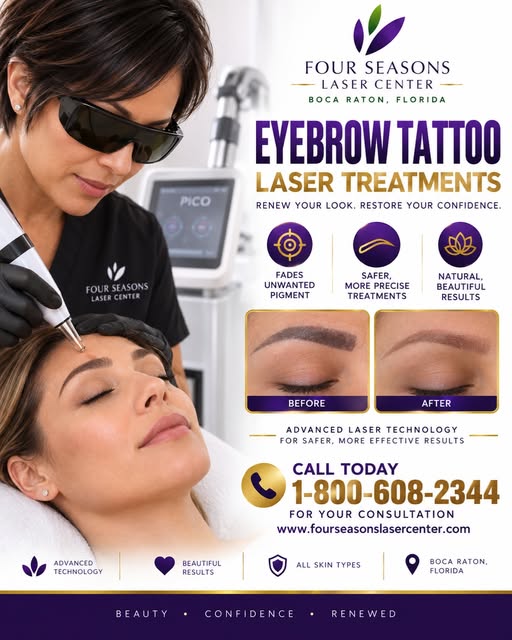 Advanced eyebrow tattoo laser treatments. Call for a consultation with a specialist. 800-608-2344

 