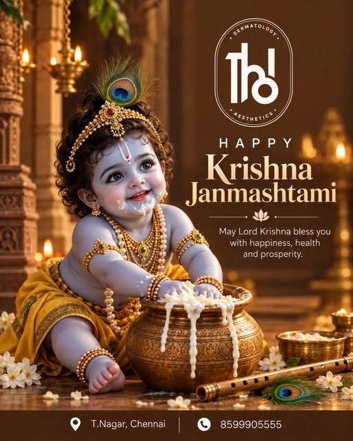 🦚 Happy Krishna Janmashtami! 🪈✨

On this auspicious occasion, may Lord Krishna fill your life with