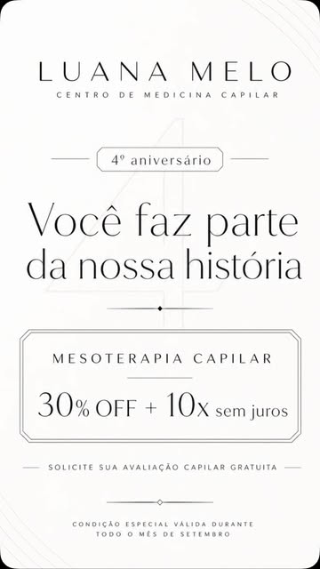 Há alguns anos, você confiou a nós algo que vai muito além de fios de cabelo: sua autoestima.
Naquel