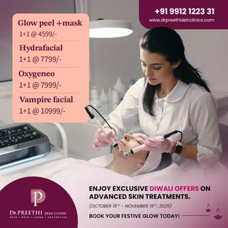 This Diwali let your face glow✨️✨️
#medifacial #vampirefacial #hydrafacials 
 📞 9912122331
