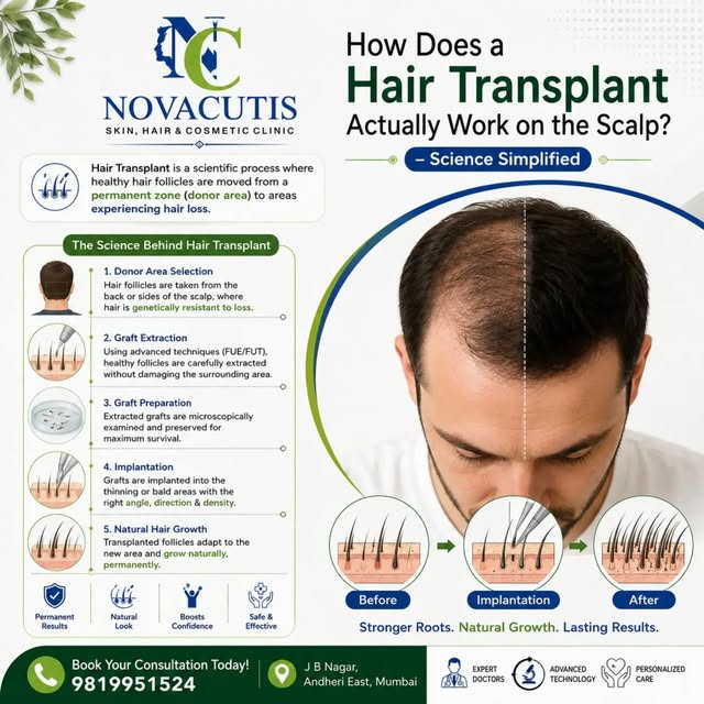 🧬 How Does a Hair Transplant Actually Work?

Hair transplantation is more than just moving hair—it'