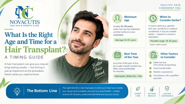 What is the right age for a Hair Transplant? 🤔

One of the most common questions we hear at Novacut