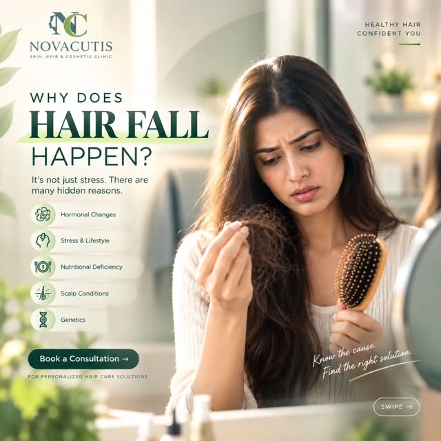 Why Does Hair Fall Happen? 🤔

Hair fall isn't always caused by stress. It can be your body's way of