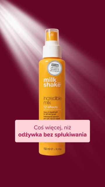 Coś więcej niż odżywka bez spłukiwania ✨

Milk Shake Incredible Milk to wielozadaniowa pielęgnacja, 