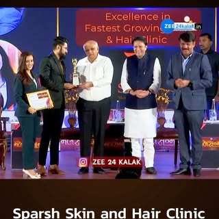 🥇Surat’s best and Fastest
Growing Skin & hair Clinic 🏆Award was given to Sparsh Skin & Hair Clinic
