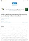 Millets as a dietary supplement for managing chemotherapy induced side effects