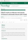 Valproic Acid is an Effective Anti-Emetic Treatment in Alexander Disease (P10-9.010)