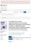 The effect of curcumin supplementation on circulating adiponectin and leptin concentration in adults: a GRADE-assessed systematic review and meta-analysis of randomised controlled trials