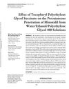 Effect of Tocopheryl Polyethylene Glycol Succinate on the Percutaneous Penetration of Minoxidil from Water/Ethanol/Polyethylene Glycol 400 Solutions