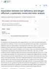 Association between iron deficiency and telogen effluvium: a systematic review and meta- analysis