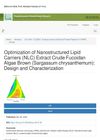 Optimization of Nanostructured Lipid Carriers (NLC) Extract Crude Fucoidan Algae Brown (Sargassum chrysanthemum): Design and Characterization