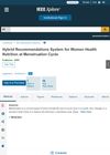 Hybrid Recommendation System for Women's Health Nutrition During Menstrual Cycle