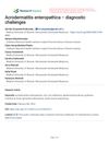 Acrodermatitis enteropathica – diagnostic challenges