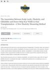 The Association Between Scalp Laxity, Elasticity, and Glidability and Donor Strip Scar Width in Hair Transplantation—A New Elasticity Measuring Method