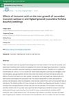 Effects of Cinnamic Acid on the Root Growth of Cucumber (Cucumis Sativus L.) and Figleaf Gourd (Cucurbita Ficifolia Bouché) Seedlings