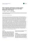 Effect of melatonin administration to lactating cashmere goats on milk production of dams and on hair follicle development in their offspring