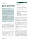 Red Blood Cells Folate Level in Patients with Alopecia Areata