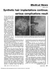 Synthetic hair implantations continue; serious complications result