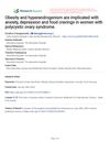 Obesity and hyperandrogenism are implicated with anxiety, depression and food cravings in women with polycystic ovary syndrome.