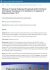Efficacy of Topical Clobetasol Propionate 0.05% Ointment and Topical Tacrolimus 0.1% Ointment in Treatment of Alopecia Areata.: RCT