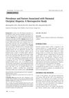 Prevalence and Factors Associated with Neonatal Occipital Alopecia: A Retrospective Study