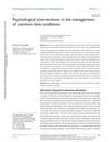 Psychological interventions in the management of common skin conditions